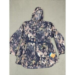 Columbia Parkville Jacket Womens XL Multicolor Camo Hooded Long Wind Omni-Shade